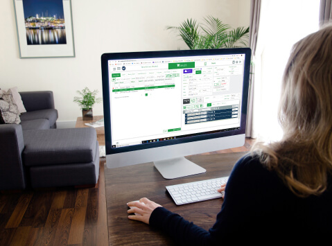 business woman at computer