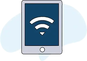 wifi signal displaying on tablet