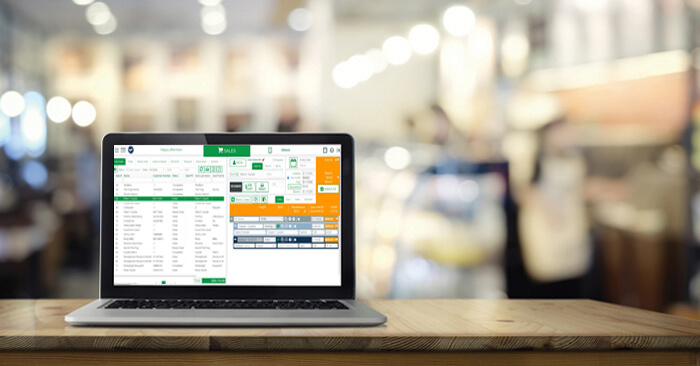 Qpro Software running on a laptop in a flooring store